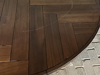 Ronde eettafel dutchbone, class | visgraat, bruin - afbeelding 2 van  4