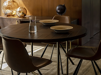 Ronde eettafel dutchbone, class | visgraat, bruin - afbeelding 4 van  4