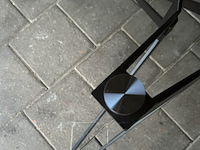 Ronde eettafel, zwart glas polspotten - afbeelding 5 van  5