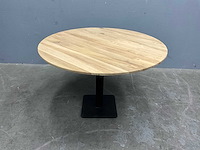 Ronde eiken eetkamertafel 120 cm