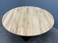 Ronde eiken eetkamertafel 120 cm - afbeelding 2 van  4