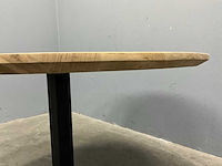 Ronde eiken eetkamertafel 120 cm - afbeelding 3 van  4
