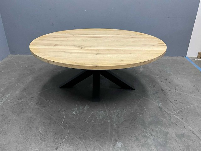 Ronde eiken eetkamertafel 180 cm - afbeelding 1 van  5