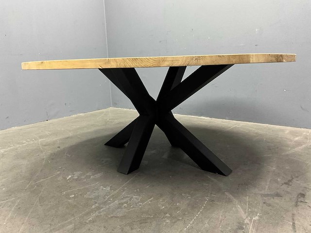 Ronde eiken eetkamertafel 180 cm - afbeelding 3 van  5