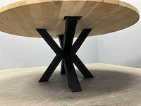 Ronde eiken eetkamertafel 180 cm - afbeelding 4 van  5