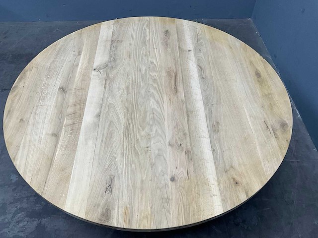 Ronde eiken eetkamertafel 180 cm - afbeelding 5 van  5