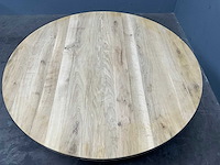 Ronde eiken eetkamertafel 180 cm - afbeelding 5 van  5
