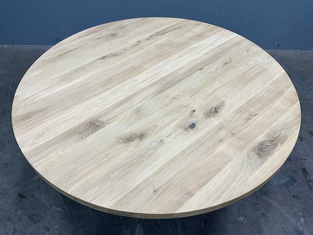 Ronde eiken eetkamertafelblad 140 cm - afbeelding 1 van  5