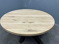 Ronde eiken eetkamertafelblad 140 cm - afbeelding 2 van  5