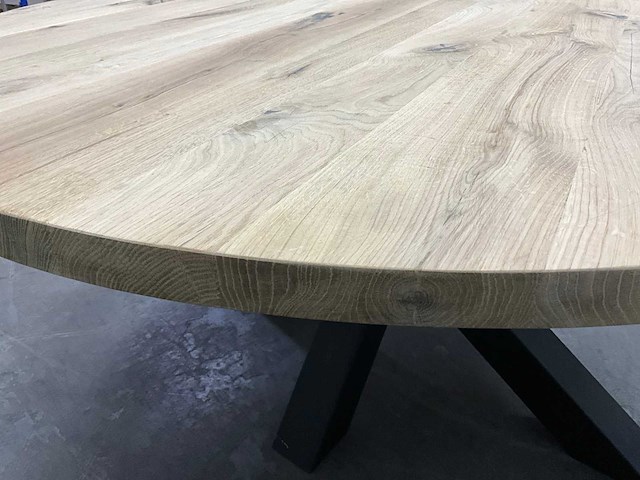 Ronde eiken eetkamertafelblad 150 cm - afbeelding 4 van  4