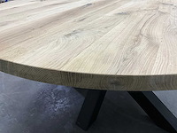 Ronde eiken eetkamertafelblad 150 cm - afbeelding 4 van  4