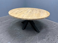 Ronde eiken eetkamertafelblad 160 cm - afbeelding 2 van  6