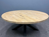 Ronde eiken eetkamertafelblad 160 cm - afbeelding 4 van  6
