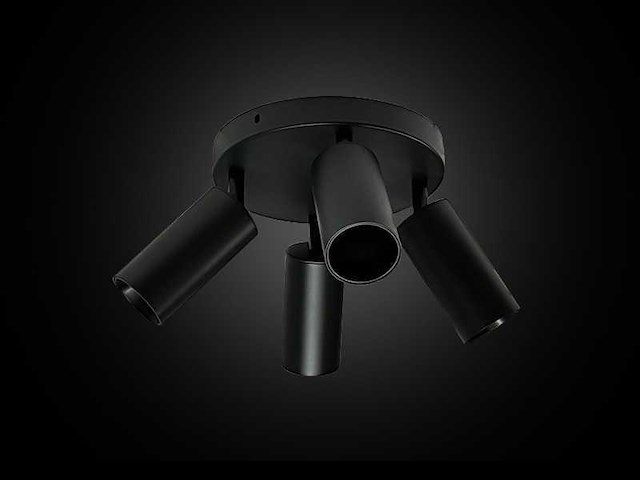 Ronde opbouwspot gu10 fitting armatuur– 4 draaibare (x6) - afbeelding 4 van  6