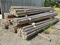 Ronde palen 4000x100-80mm (145x) - afbeelding 1 van  4