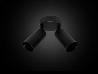 Ronde plafondlamp gu10 – 2 draaibare spots (x8) - afbeelding 3 van  4