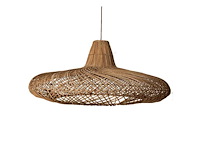 Ronde rotan hanglamp jerico – 4shine - afbeelding 1 van  2