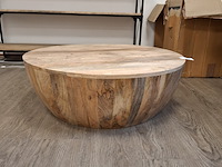 Ronde salontafel, mangohout - afbeelding 1 van  3