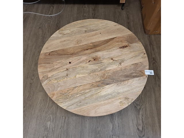 Ronde salontafel, mangohout - afbeelding 2 van  3