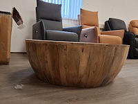 Ronde salontafel, mangohout - afbeelding 3 van  3