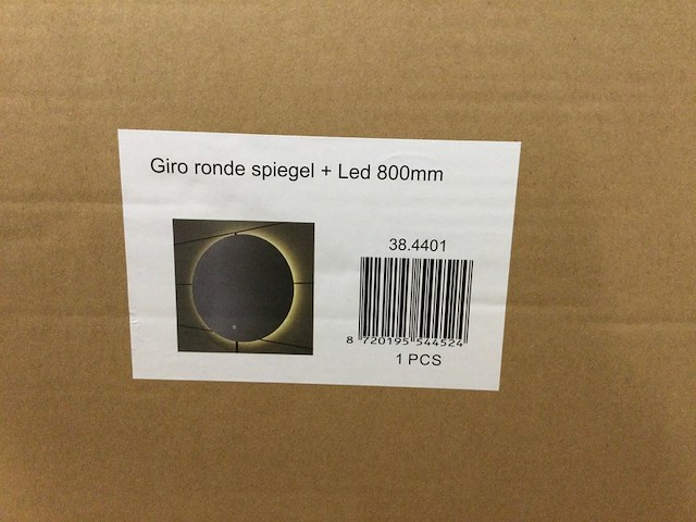 Ronde spiegel dorsnee 80 cm + led wb, 38.4401 - afbeelding 3 van  3