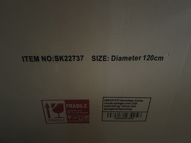 Ronde spiegel met led verlichting 120 cm saniclear - afbeelding 3 van  5