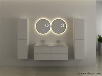 Ronde spiegel met led verlichting & bluetooth - ø60 cm - afbeelding 1 van  4