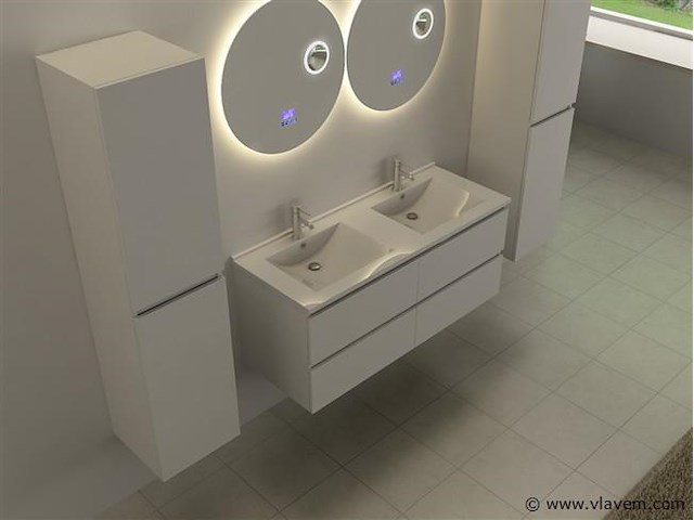 Ronde spiegel met led verlichting & bluetooth - ø60 cm - afbeelding 2 van  4