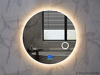 Ronde spiegel met led verlichting & bluetooth - ø80 cm - afbeelding 6 van  12