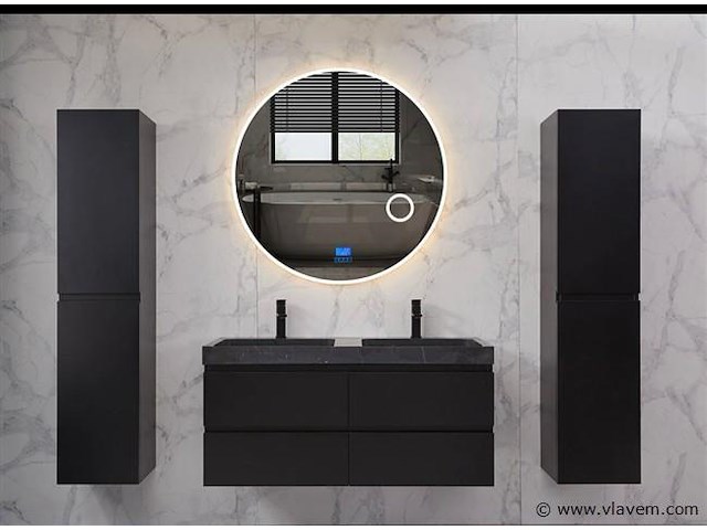 Ronde spiegel met led verlichting & bluetooth - ø80 cm - afbeelding 8 van  12