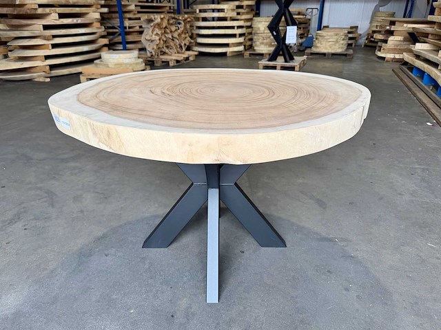 Ronde suar boomstam tafel - afbeelding 1 van  3