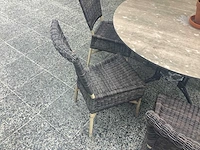 Ronde tafel inclusief 6 stoelen - terrace set - afbeelding 3 van  4