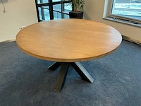 Ronde tafel met eiken blad