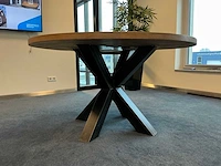 Ronde tafel met eiken blad - afbeelding 3 van  4