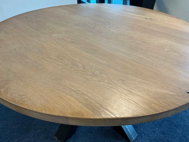 Ronde tafel met eiken blad - afbeelding 4 van  4