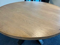 Ronde tafel met eiken blad - afbeelding 4 van  4