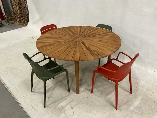 Ronde tuinset 130 cm met 4 stoelen - afbeelding 4 van  4