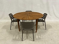 Ronde tuinset 130 cm met 4 stoelen - afbeelding 1 van  4