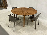 Ronde tuinset 130 cm met 4 stoelen - afbeelding 2 van  4