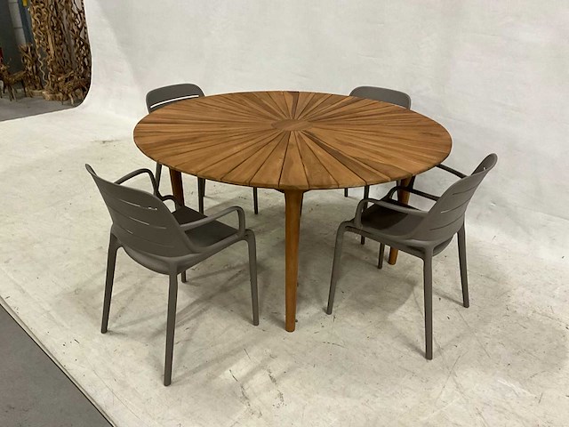Ronde tuinset 150 cm met 4 stoelen - afbeelding 2 van  4