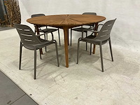 Ronde tuinset 150 cm met 4 stoelen - afbeelding 4 van  4