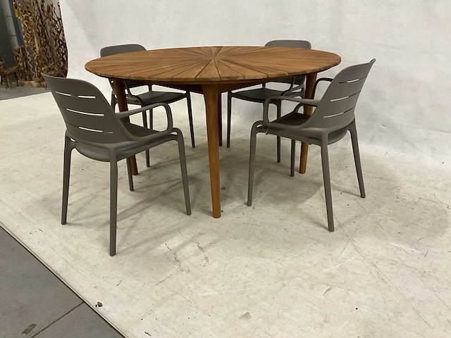 Ronde tuinset 150 cm met 4 stoelen - afbeelding 4 van  4