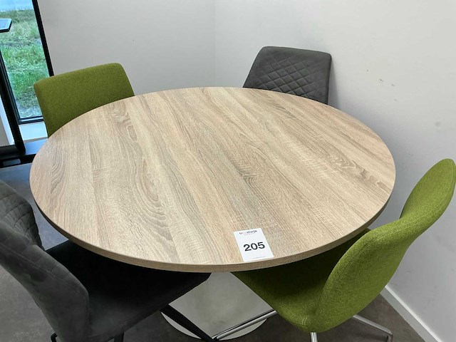 Ronde vergadertafel met 4 vergaderstoelen - afbeelding 2 van  8