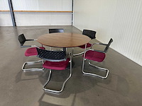 Ronde vergadertafel met 5 stoelen - afbeelding 6 van  6