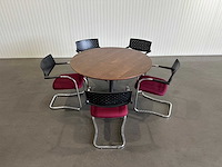 Ronde vergadertafel met 5 stoelen - afbeelding 5 van  6
