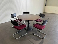 Ronde vergadertafel met 5 stoelen - afbeelding 4 van  6