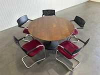 Ronde vergadertafel met 5 stoelen - afbeelding 5 van  6