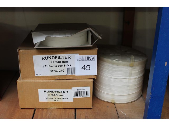 Rondfilters in diverse doorsnedes. - afbeelding 1 van  2