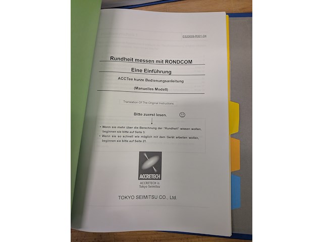 Rondheidsmeetinstrument met divers toebehoren, tokyo seimitsu, rondcom31c, 2017 - afbeelding 17 van  27