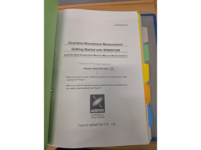 Rondheidsmeetinstrument met divers toebehoren, tokyo seimitsu, rondcom31c, 2017 - afbeelding 20 van  27
